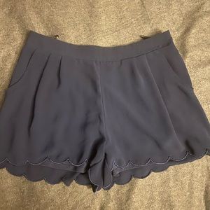 Navy chiffon shorts